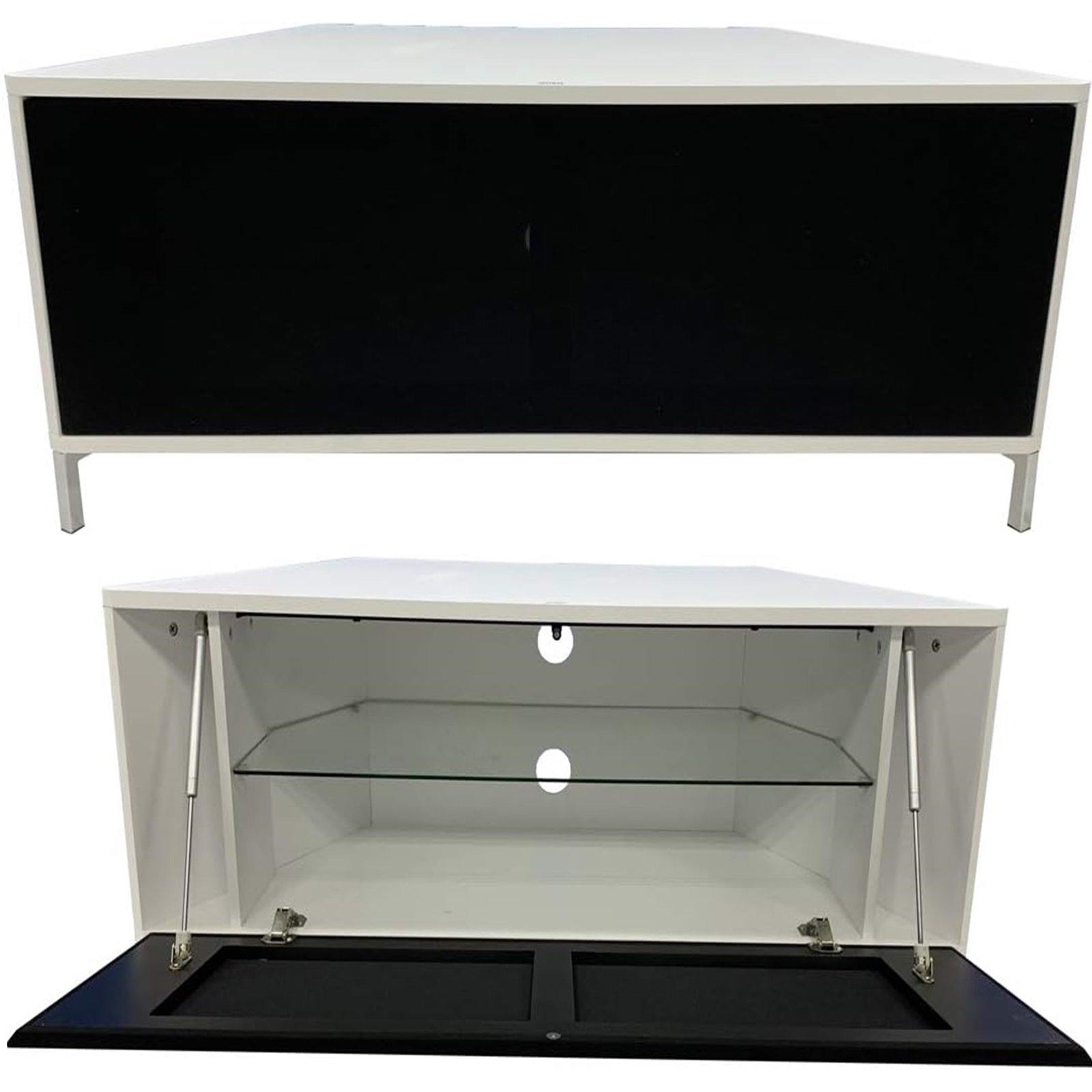 Wooden Hyde White 1200 Corner TV Stand for up to 60