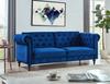 Home Detail Calgary Velvet Sofa Bed Chesterfield Design With Scroll Armrests and Wooden Legs thumbnail 1