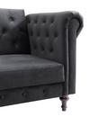 Home Detail Calgary Velvet Sofa Bed Chesterfield Design With Scroll Armrests and Wooden Legs thumbnail 3