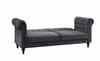 Home Detail Calgary Velvet Sofa Bed Chesterfield Design With Scroll Armrests and Wooden Legs thumbnail 4