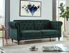 Home Detail Calgary Velvet Sofa Bed Chesterfield Design With Scroll Armrests and Wooden Legs thumbnail 1