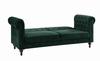 Home Detail Calgary Velvet Sofa Bed Chesterfield Design With Scroll Armrests and Wooden Legs thumbnail 2