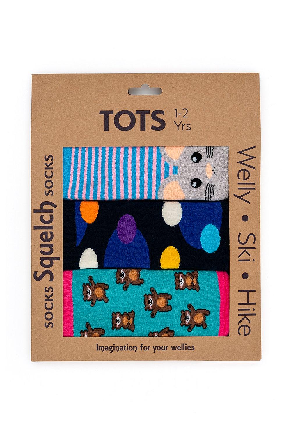 Set of 3 Tots Welly Socks in a Gift Box