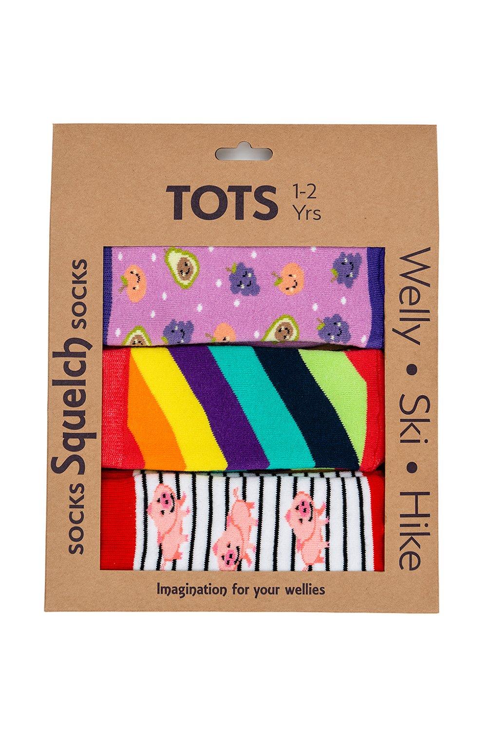 Set of 3 Tots Welly Socks in a Gift Box
