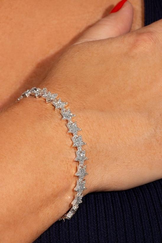 Kate Thornton Silver 'Sparkling Stars' Occasion Bracelet 2