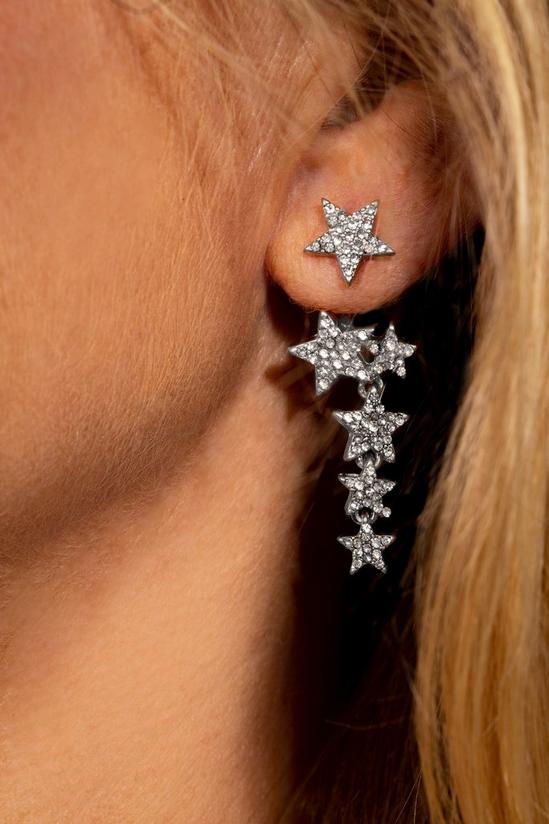 Kate Thornton Silver 'Sparkling Stars' Multiway Earrings 3