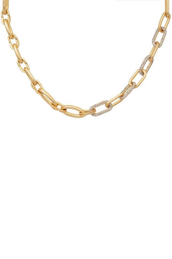 Kate Thornton Gold Chunky Pave Link Chain Necklace 1