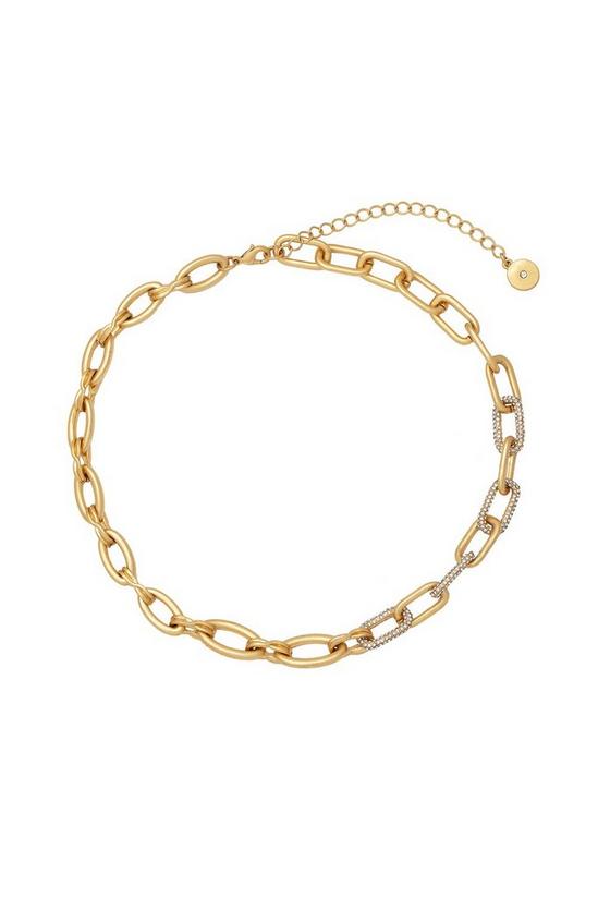 Kate Thornton Gold Chunky Pave Link Chain Necklace 3