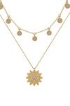 Kate Thornton Gold Layered Star and Boho Coin Necklace thumbnail 1