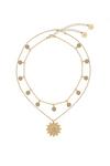 Kate Thornton Gold Layered Star and Boho Coin Necklace thumbnail 3