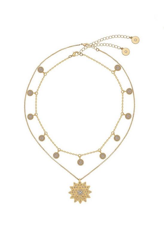 Kate Thornton Gold Layered Star and Boho Coin Necklace 3