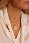 Kate Thornton Gold Layered Star and Boho Coin Necklace thumbnail 4