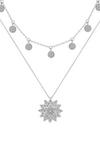 Kate Thornton Silver Layered Star and Boho Coin Necklace thumbnail 1