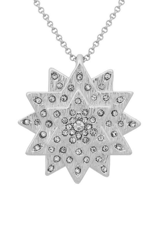 Kate Thornton Silver Layered Star and Boho Coin Necklace 2