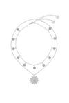Kate Thornton Silver Layered Star and Boho Coin Necklace thumbnail 3