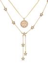 Kate Thornton Gold Double Row Star Necklace thumbnail 1
