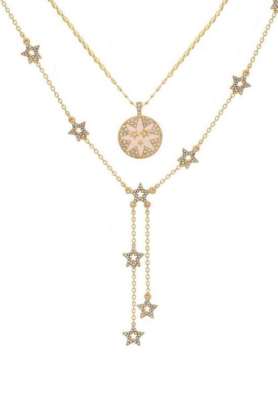 Kate Thornton Gold Double Row Star Necklace 1