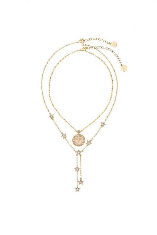 Kate Thornton Gold Double Row Star Necklace 3