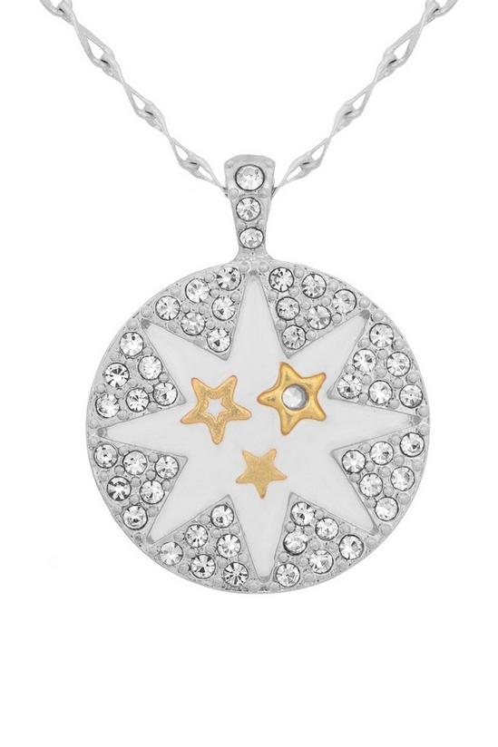 Kate Thornton Silver Double Row Star Necklace 2