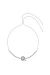 Kate Thornton Silver Friendship Necklace With Compass Inspired Charm thumbnail 3