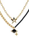 Kate Thornton Gold 'Cosmic Goddess' Necklace Set thumbnail 1
