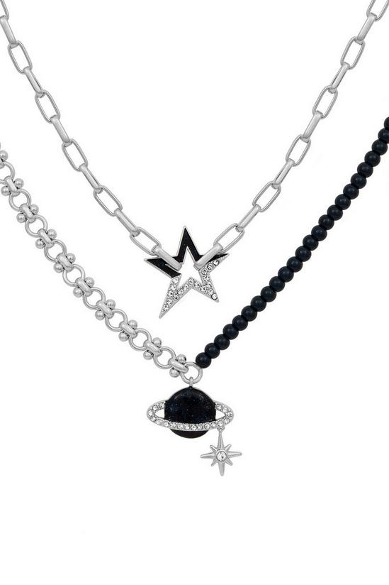 Kate Thornton Rhodium 'Cosmic Goddess' Necklace Set 1