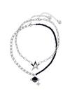 Kate Thornton Rhodium 'Cosmic Goddess' Necklace Set thumbnail 3