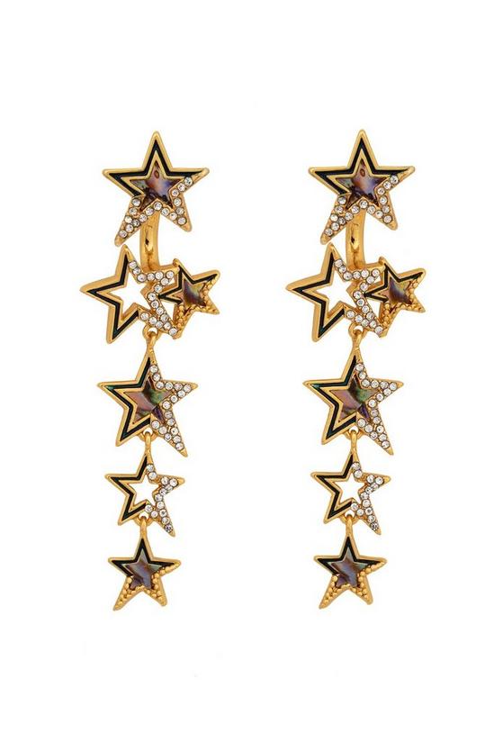 Kate Thornton Gold 'Mystic Star' Drop Earrings 1