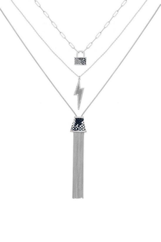 Kate Thornton Rhodium 'Dancing In The Street' Multi-Layered Necklace 1