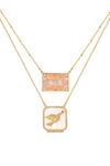 Kate Thornton Gold 'Love And Peace' Layered Necklace thumbnail 1