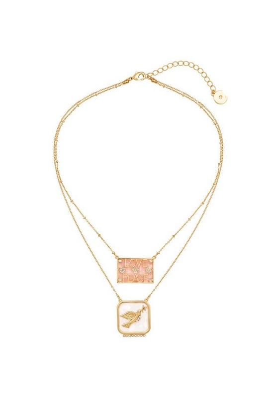 Kate Thornton Gold 'Love And Peace' Layered Necklace 3