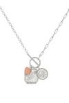 Kate Thornton Silver 'Love Captured My Heart' Necklace thumbnail 1