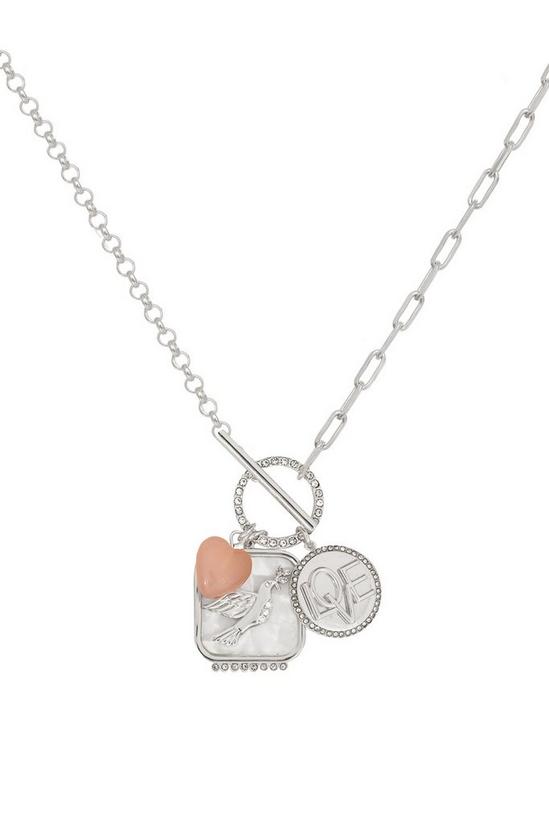 Kate Thornton Silver 'Love Captured My Heart' Necklace 1