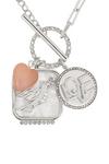 Kate Thornton Silver 'Love Captured My Heart' Necklace thumbnail 2