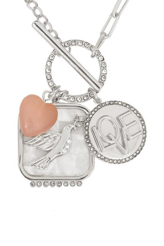 Kate Thornton Silver 'Love Captured My Heart' Necklace 2