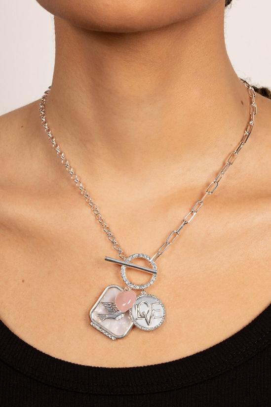Kate Thornton Silver 'Love Captured My Heart' Necklace 4