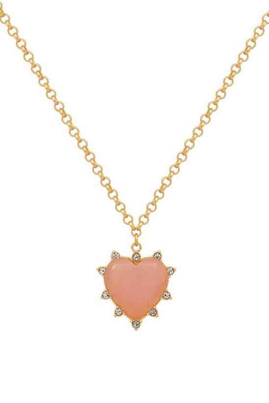 Kate Thornton Gold Rose Heart Necklace 1