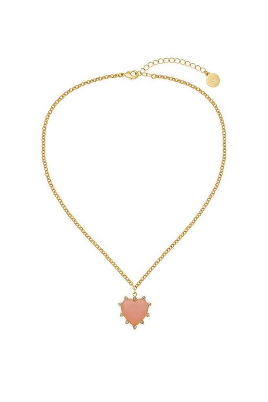Kate Thornton Gold Rose Heart Necklace 3