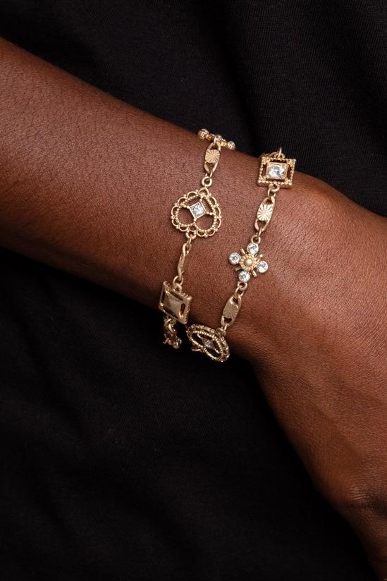 Bibi Bijoux Gold 'Wear Your Heart On Your Sleeve' Double Layer Bracelet 2