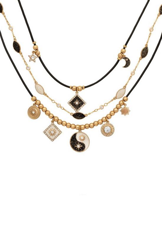 Bibi Bijoux Gold 'Night & Day' Three Row Layered Necklace 1