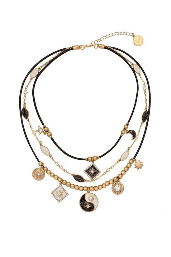 Bibi Bijoux Gold 'Night & Day' Three Row Layered Necklace 3