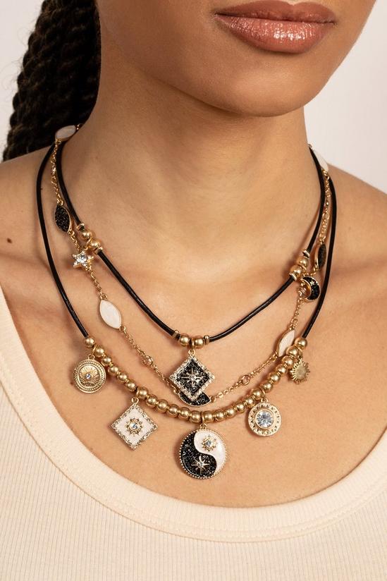 Bibi Bijoux Gold 'Night & Day' Three Row Layered Necklace 4