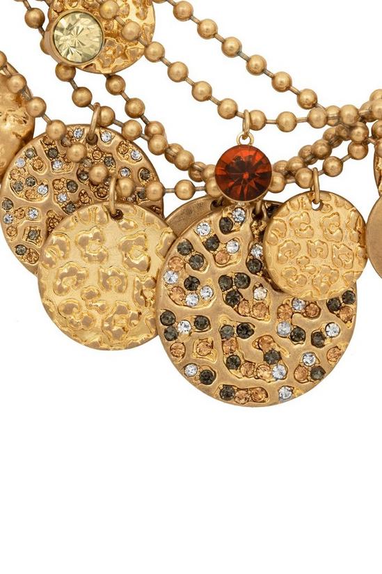 Bibi Bijoux Gold 'Leopard Pavé Multi Coin' Necklace 2