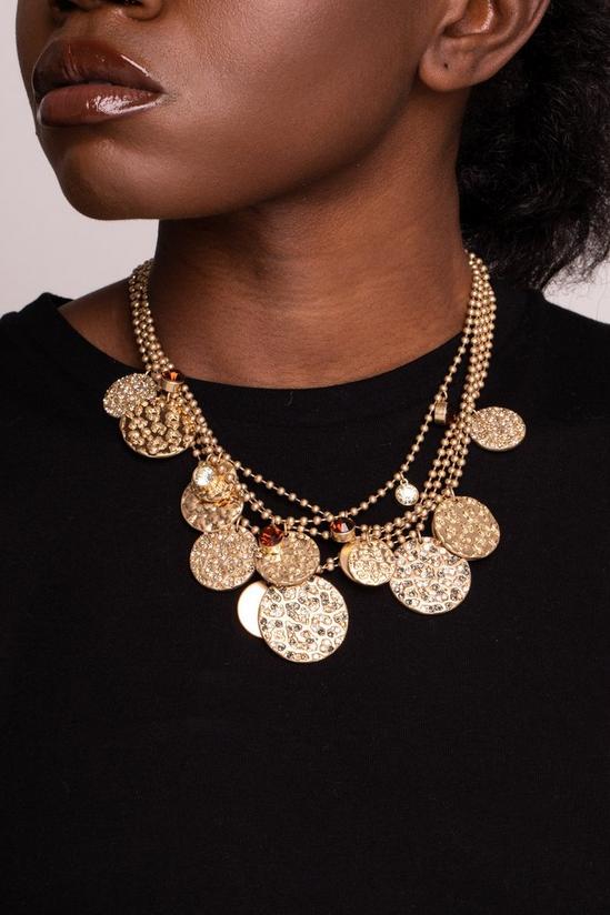 Bibi Bijoux Gold 'Leopard Pavé Multi Coin' Necklace 4
