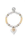 Bibi Bijoux Gold 'Sparkling Layer Heart' Ball Bracelet thumbnail 1
