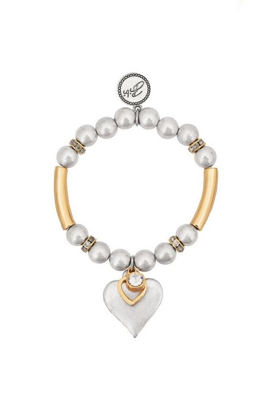 Bibi Bijoux Gold 'Sparkling Layer Heart' Ball Bracelet 1