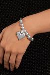 Bibi Bijoux Silver 'Sparkling Layer Heart' Ball Bracelet thumbnail 2