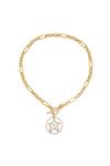 Kate Thornton Gold 'Star and Moon' T-Bar Necklace thumbnail 3
