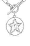 Kate Thornton Silver 'Star and Moon' T-Bar Necklace thumbnail 2