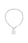 Kate Thornton Silver 'Star and Moon' T-Bar Necklace thumbnail 3